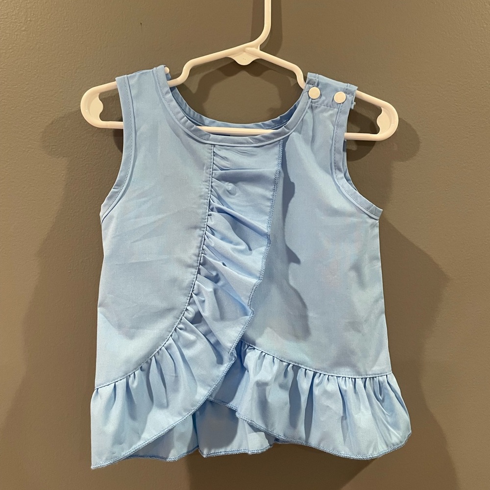 12-18 month baby blue gently worn top